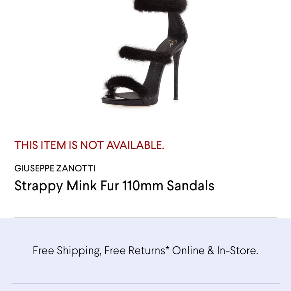 Giuseppe Zanotti  Mink stilettos blue mink w/black crock embossed heel Size 41